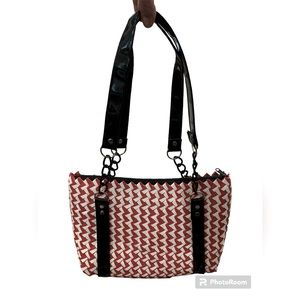 Handmade Candy Wrapper Purse, Eco-Friendly, Recycled‎ Red White Zip